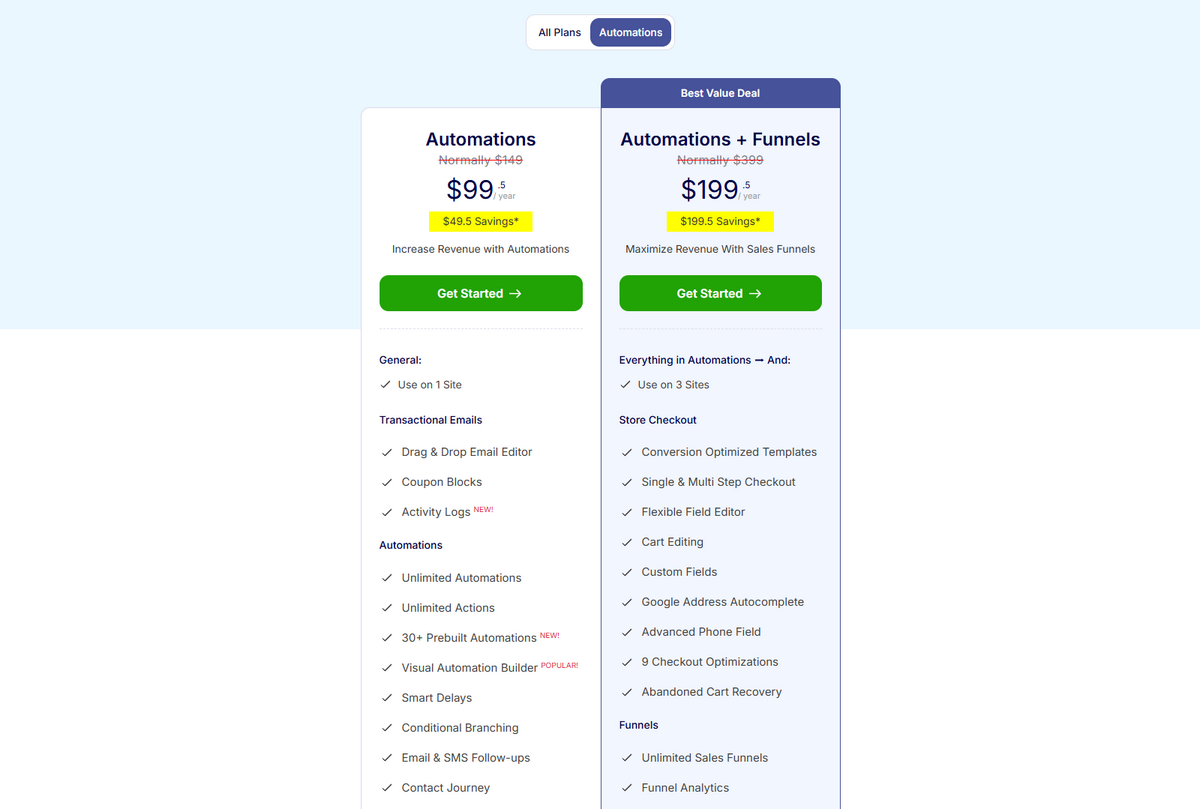 FunnelKit pricing