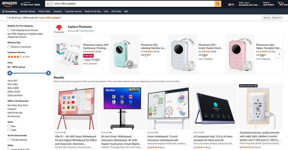 Smart Desktop Gadgets examples from Amazon