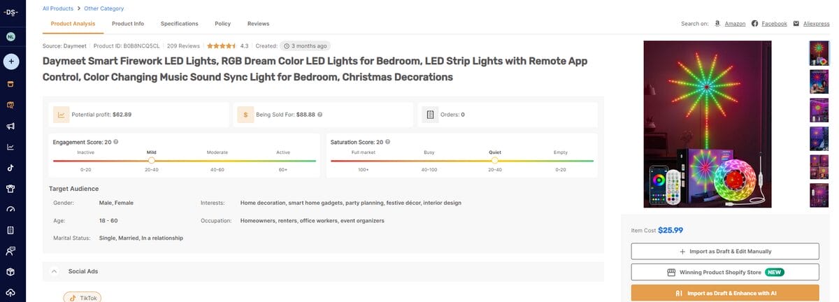 Smart LED Strip Lights from AutoDS Marketplace