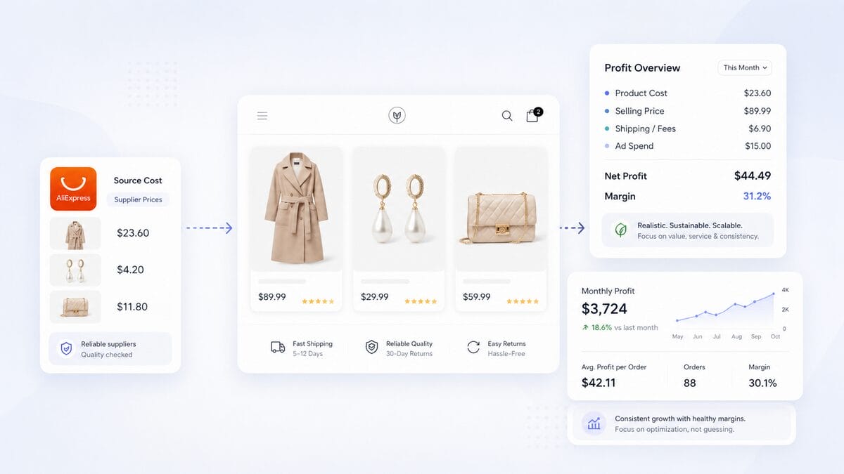 AliExpress Dropshipping Profit Margins and Realistic Earnings