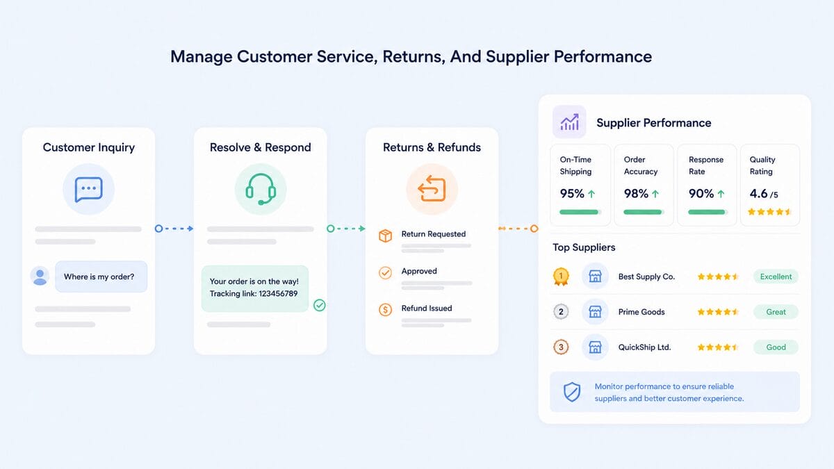 Manage Customer Service, Returns, And Supplier Performance