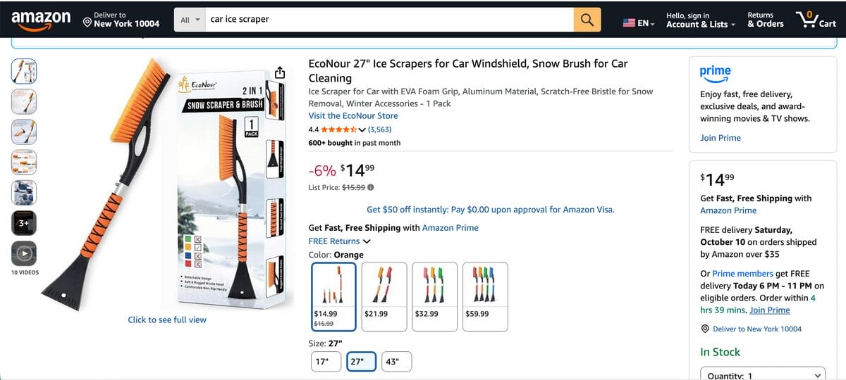 Amazon ice scraper for winter dropshipping