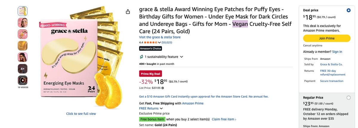 Under eye mask, among the best dropshipping beauty products
