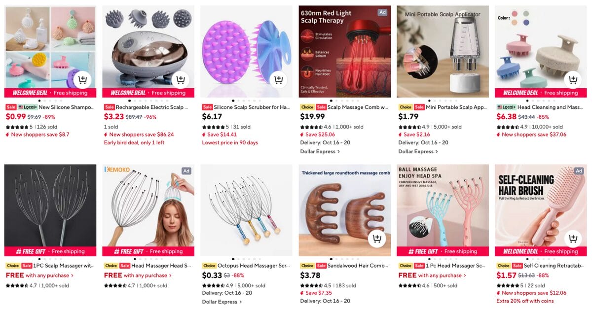 Hair massage tool, among the best dropshipping beauty products