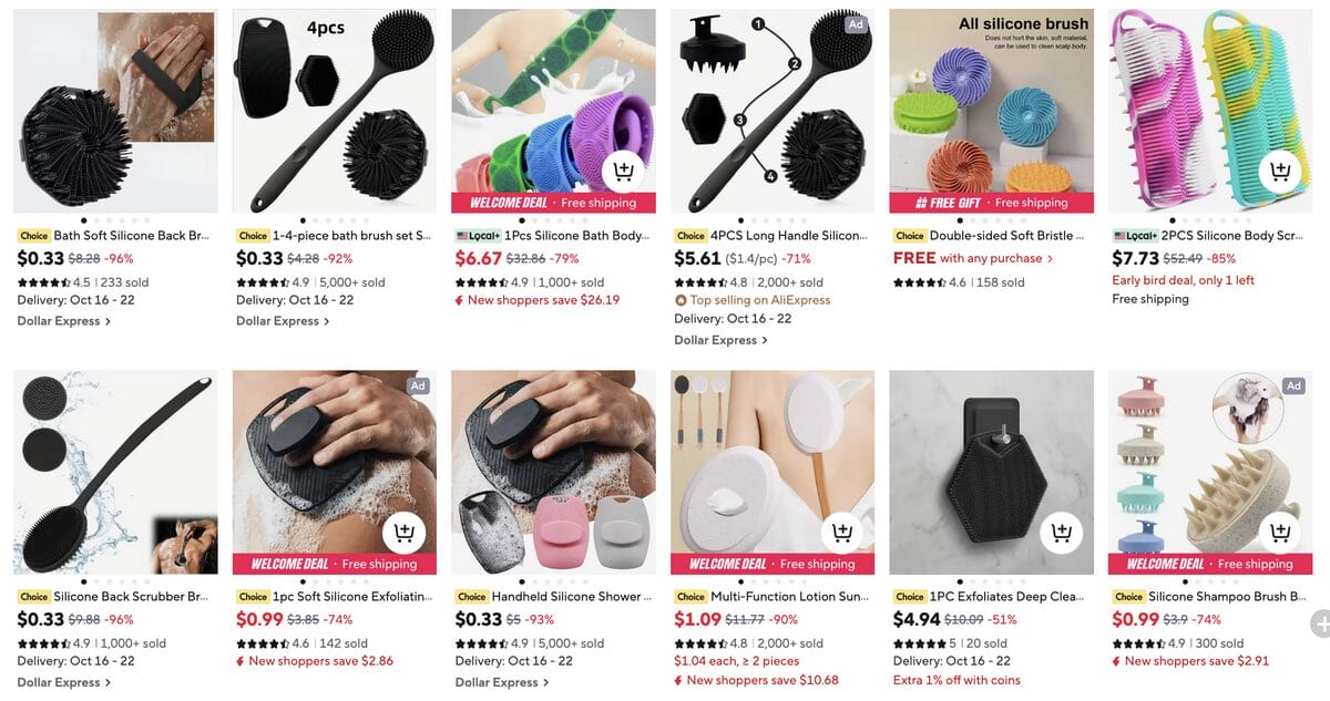 Silicone Bath Body Brush, among the best dropshipping beauty products