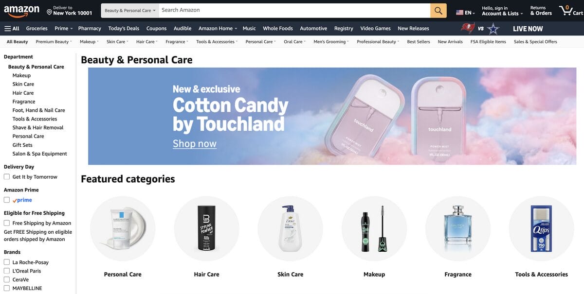 Amazon for dropshipping beauty products