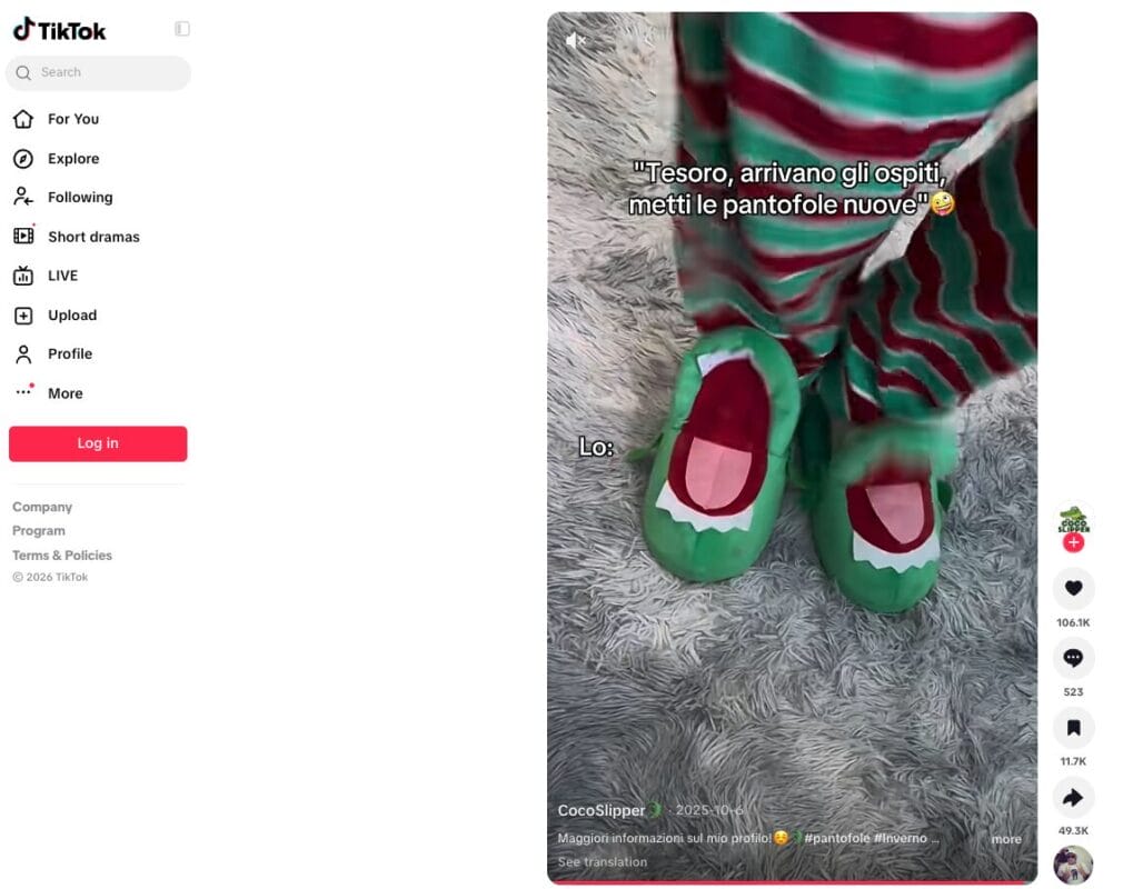TikTok ad of crocodile slippers, one of the best dropshipping products for November 2026