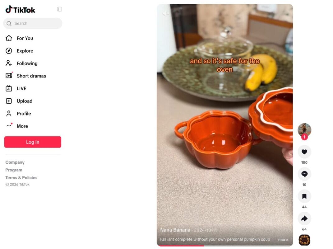 TikTok ad of a pumpkin bowl set, one of the best dropshipping products for November 2026