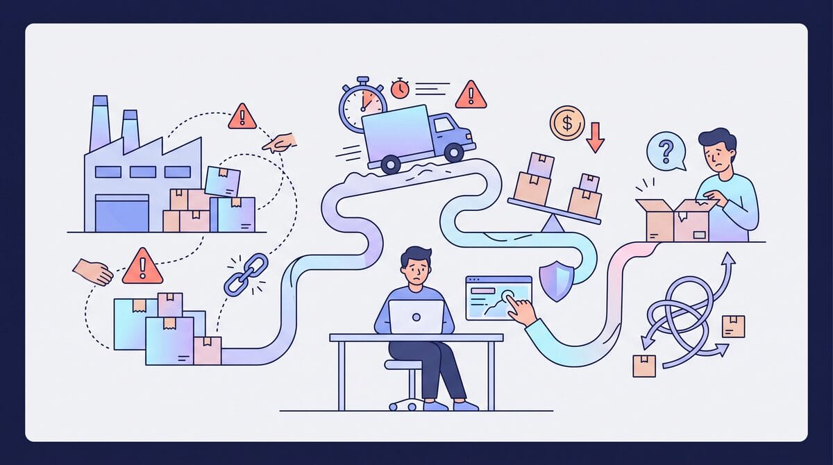 dropshipping seller facing supplier issues, shipping delays, low margins, and order fulfillment challenges.