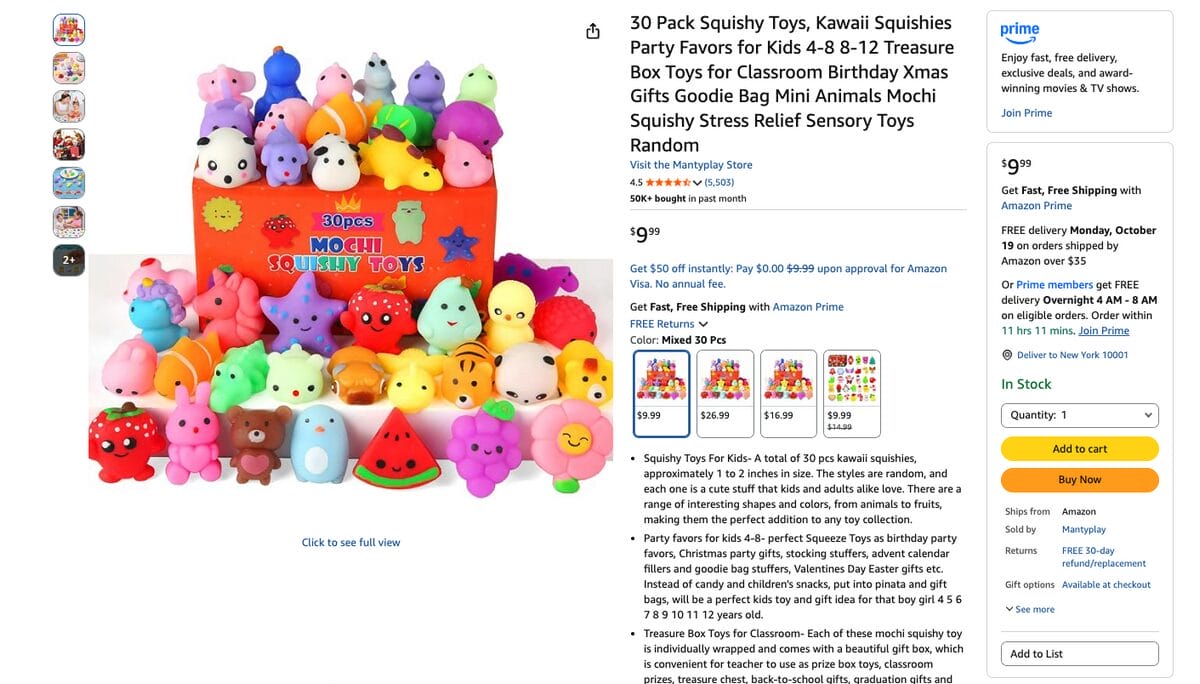 Squishy toys, one of the best dropshipping toys to sell in 2027