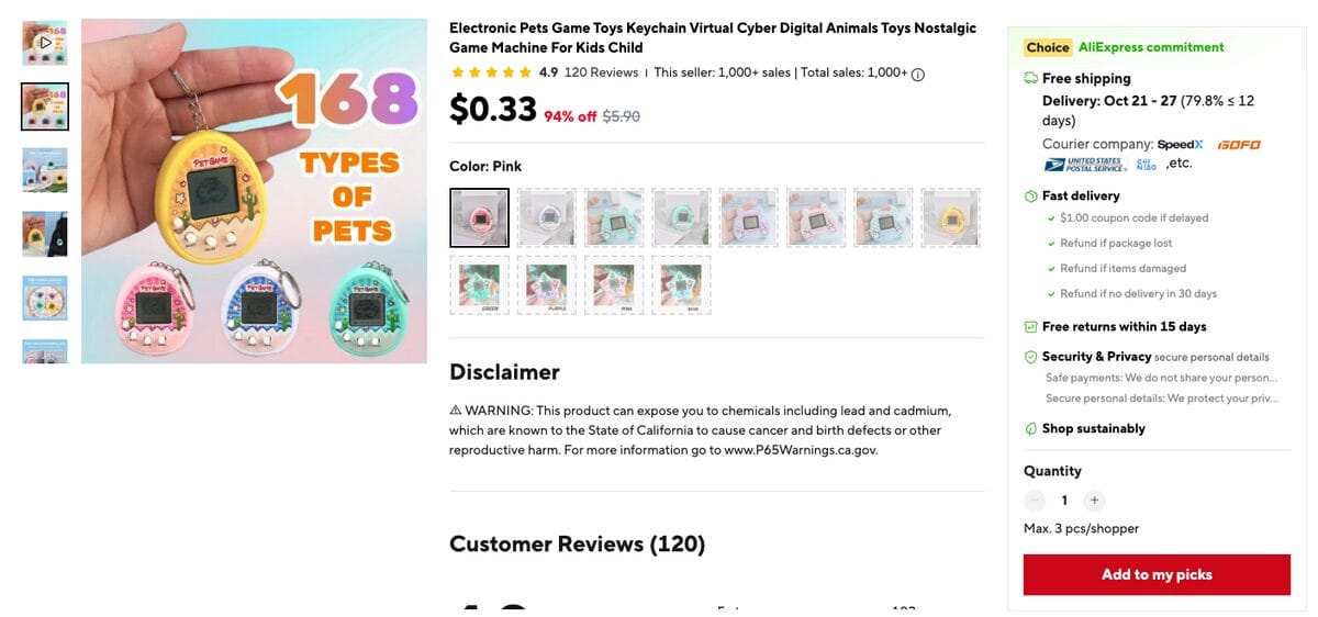 Virtual pet toy, one of the best dropshipping toys to sell in 2027