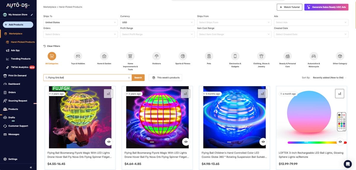 Flying Orb Ball, one of the best dropshipping toys to sell in 2027