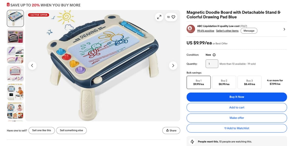 Writing Tablet & Doodle Board, one of the best dropshipping toys to sell in 2027