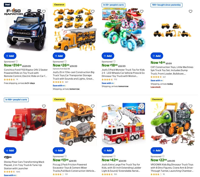 Toy Trucks, one of the best dropshipping toys to sell in 2027