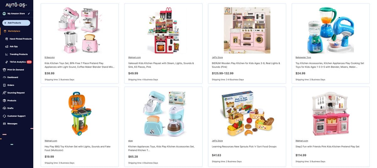 Pretend Kitchen Set, one of the best dropshipping toys to sell in 2027