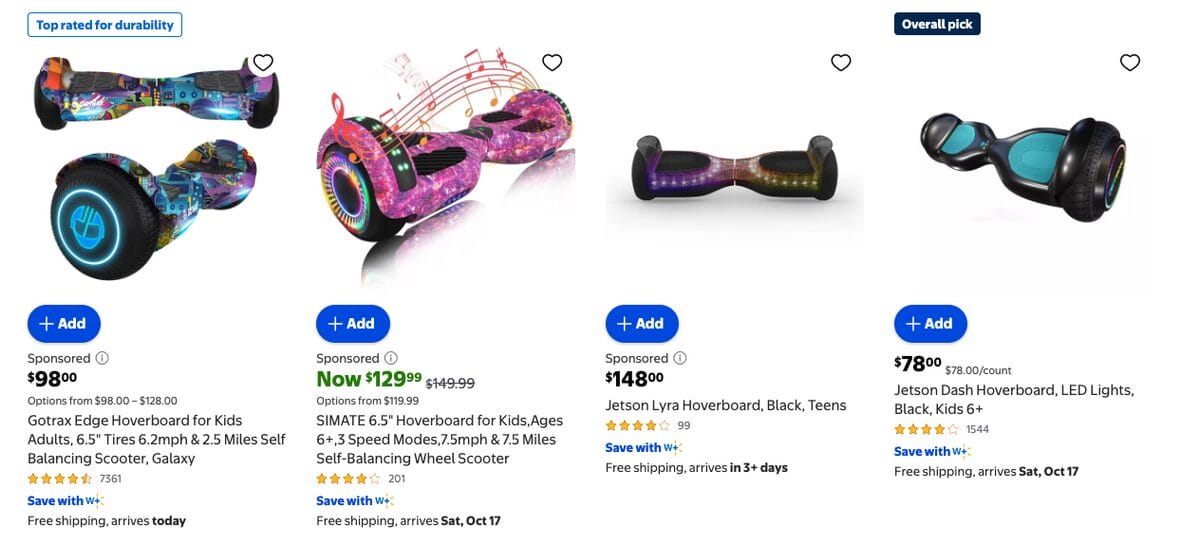 Kids Hoverboard, one of the best dropshipping toys to sell in 2027