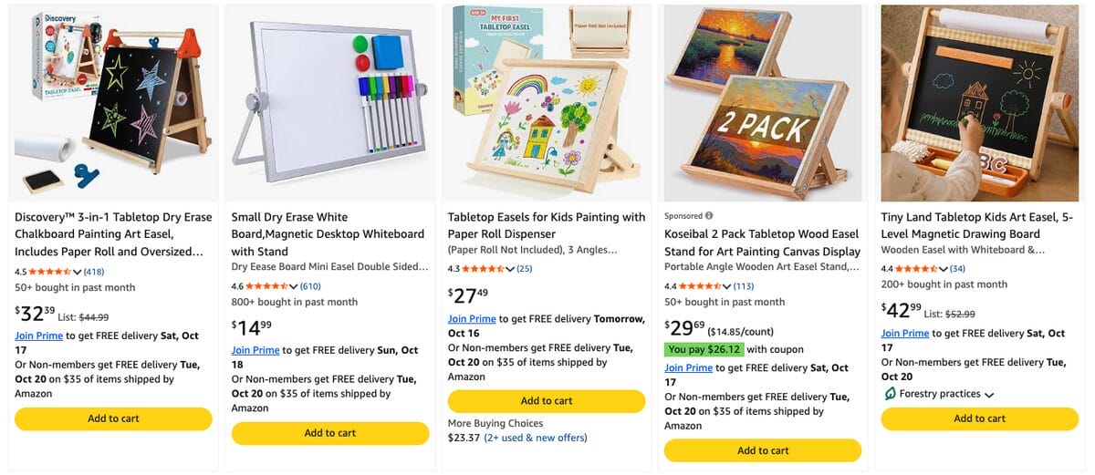 Art Easel Set For Kids, one of the best dropshipping toys to sell in 2027