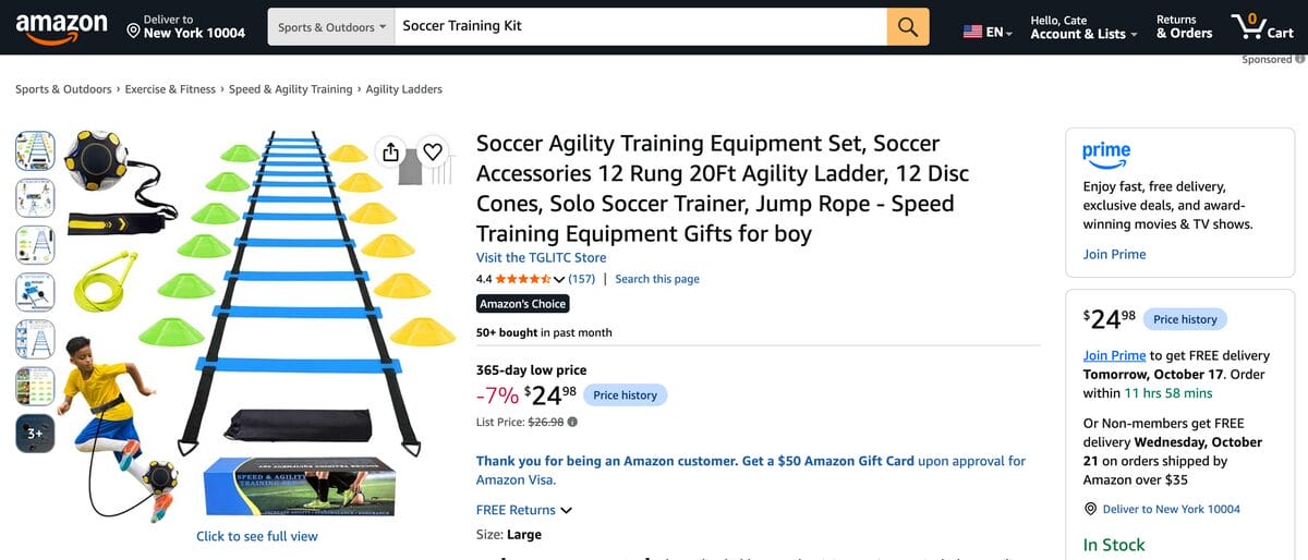 Soccer Training Kit from Amazon