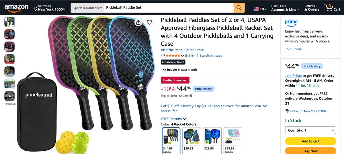 Amazon Pickleball Paddle Sets