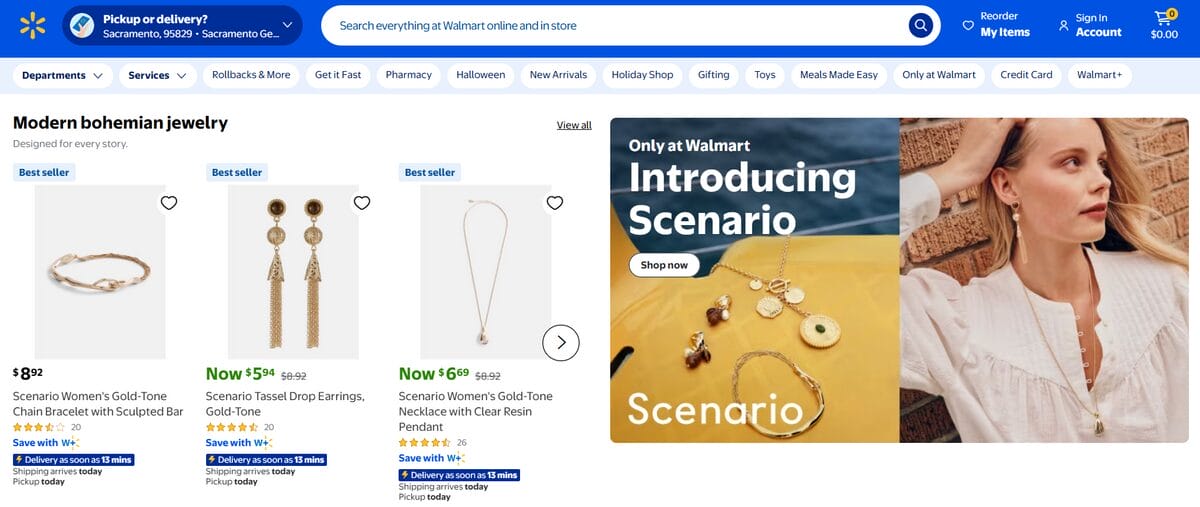 Target jewelry and watches page