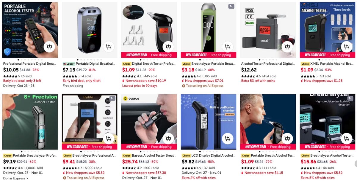 Breathalyzer For Cars, one of the best auto parts dropshipping products