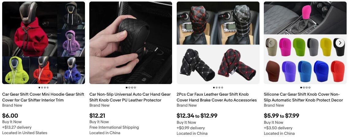 Shift Knob Cover, one of the best auto parts dropshipping products