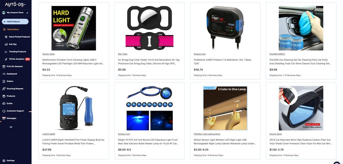 AutoDS Marketplace, the best supplier for auto parts dropshipping and car accessories