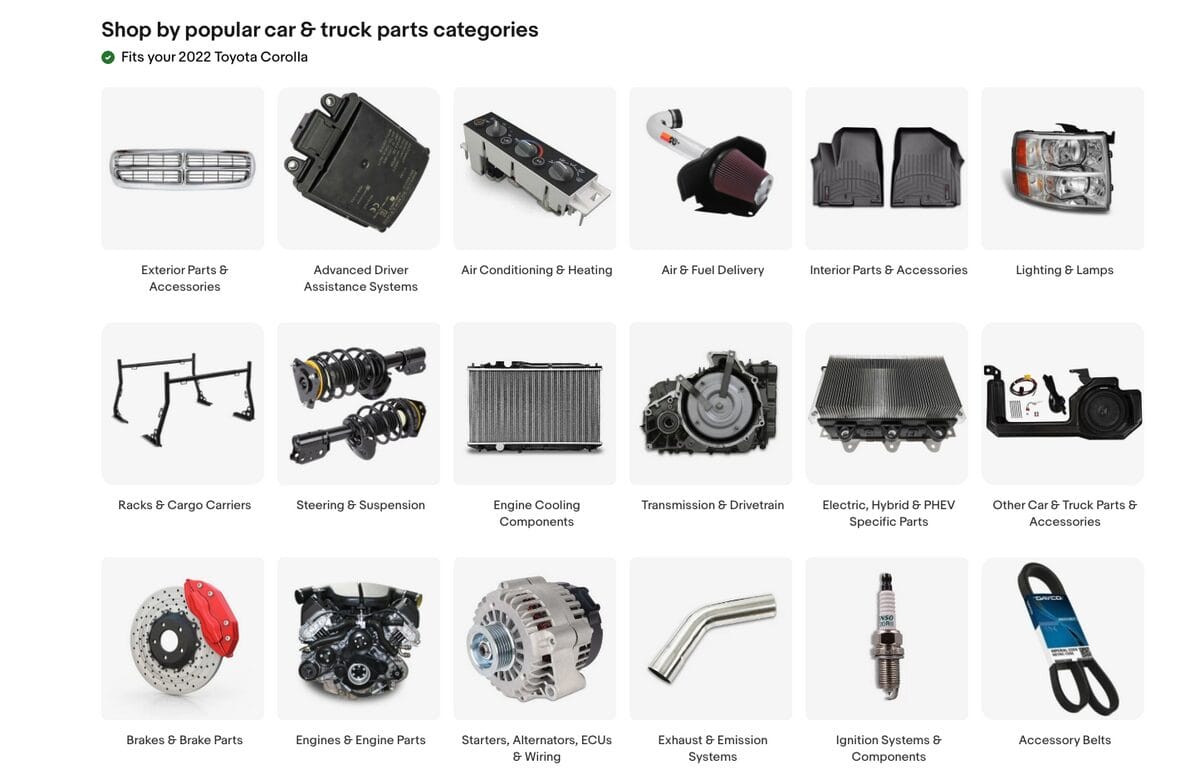 eBay Motors for auto parts dropshipping