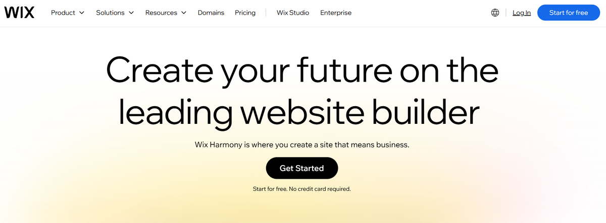 Wix Homepage